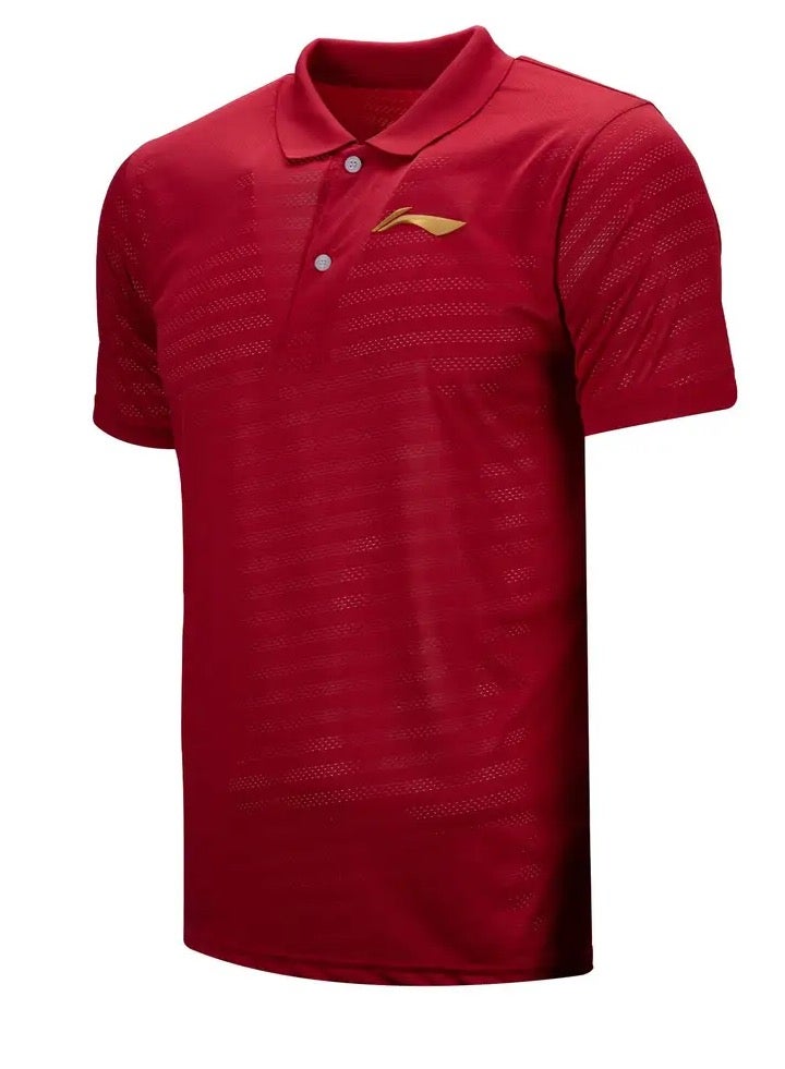 Li-Ning SOLID POLO-T-SHIRTS (RED) (ATST691-7-3XL) - Image 2