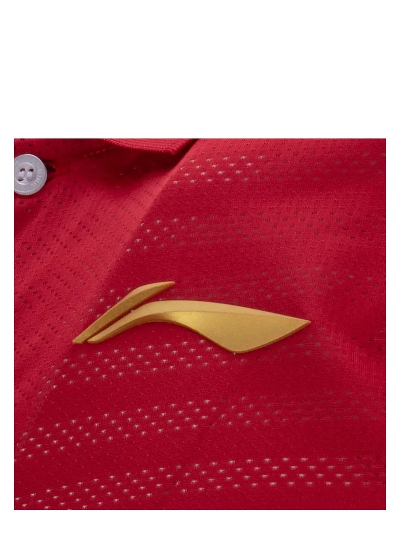 Li-Ning SOLID POLO-T-SHIRTS (RED) (ATST691-7-3XL) - Image 4