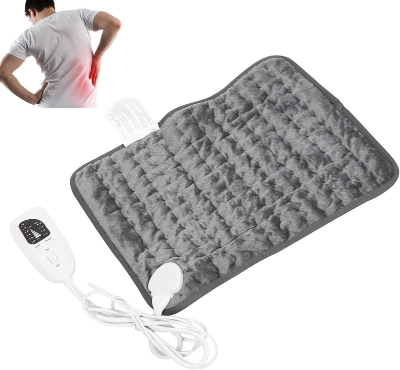 woobles Electric Pad, Electric Blanket Back Electric Thermal Blanket 40 x 30cm 6 Heating Levels 4 Modes Timers The Quick Heater Surface for Waist Back Abdomen(US)- - Image 1