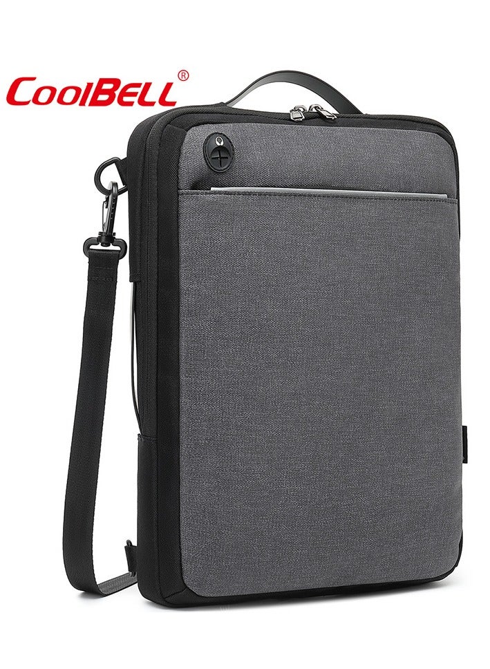 CoolBELL Convertible Multi-Functional Laptop Briefcase Outdoor Backpack Black/Grey - Image 2