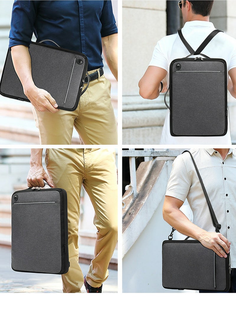 CoolBELL Convertible Multi-Functional Laptop Briefcase Outdoor Backpack Black/Grey - Image 5