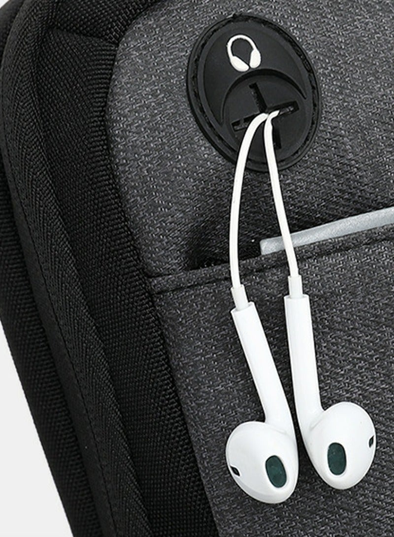 CoolBELL Convertible Multi-Functional Laptop Briefcase Outdoor Backpack Black/Grey - Image 4