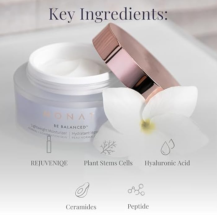MONAT Be Balanced Lightweight Moisturizer - Restoring & Smoothing Hydrating Face Moisturizer with Hyaluronic Acid. Light Moisturizer Face Cream for Daily Skincare Routine - Net Wt. 45 ml / 1.52 fl oz - Image 4