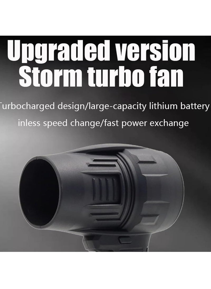 TIGER Portable Cordless Turbo Air Blower – Battery Powered, Extra Battery, Powerful Compact Blower for Cleaning & Drying (Black) – Lightweight, Efficient, and Ideal for Quick Drying and Cleanup Tasks  - Image 2