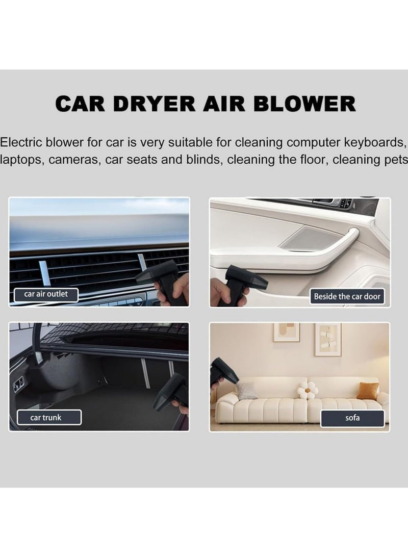 TIGER Portable Cordless Turbo Air Blower – Battery Powered, Extra Battery, Powerful Compact Blower for Cleaning & Drying (Black) – Lightweight, Efficient, and Ideal for Quick Drying and Cleanup Tasks  - Image 4
