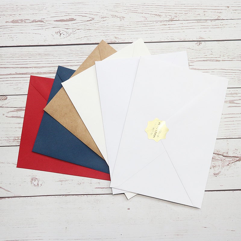 Western-Style Color Pearl Long Envelope Rsvp Card Small Envelope Pearl Paper Sulfuric Acid Paper Special Envelope - Image 5
