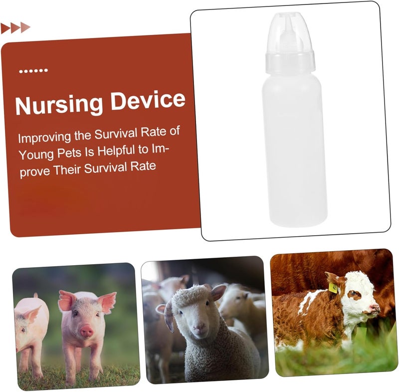 4pcs Small Animal Feeding Bottles Portable Nursing Bottles for Goats and Dispensers for Farm Use Easy to Clean - Image 4