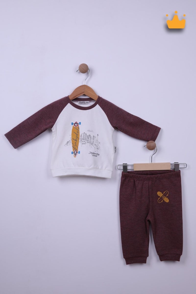 Pino Baby Babyhola 6-24 Months Skateboarding Baby Boy Tracksuit 12044  - Image 2