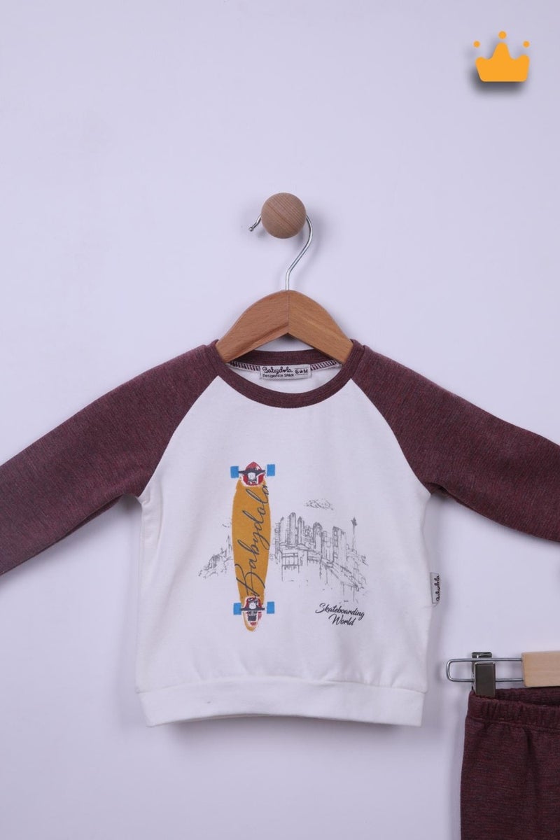 Pino Baby Babyhola 6-24 Months Skateboarding Baby Boy Tracksuit 12044  - Image 3