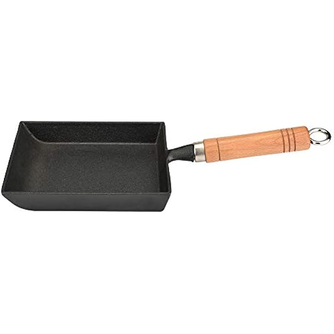Haofy Tamagoyaki Japanese Omelette PanEgg Pan Mini Frying Iron Omelette Pot Tamagoyaki Wooden Handle - Image 2