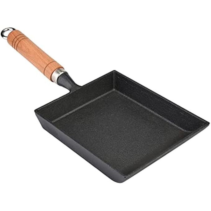 Haofy Tamagoyaki Japanese Omelette PanEgg Pan Mini Frying Iron Omelette Pot Tamagoyaki Wooden Handle - Image 3