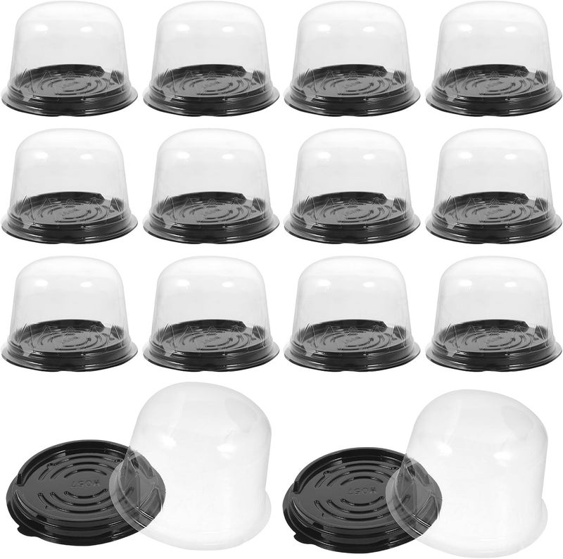 50pcs 3-inch Plastic Cake Boxes with Lids Dessert Containers for Bakery Packing and Cake Carrying Disposable Carriers for Party Favor and Takeout - Image 1
