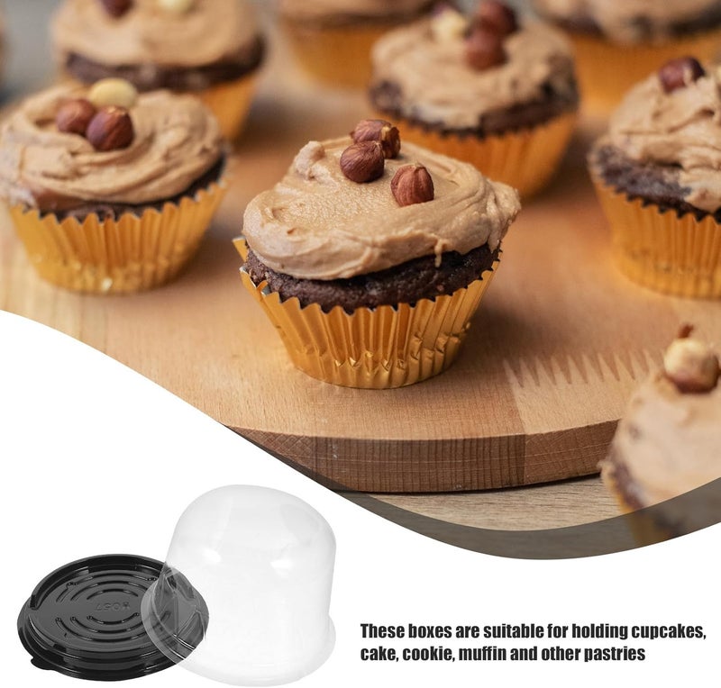 50pcs 3-inch Plastic Cake Boxes with Lids Dessert Containers for Bakery Packing and Cake Carrying Disposable Carriers for Party Favor and Takeout - Image 5