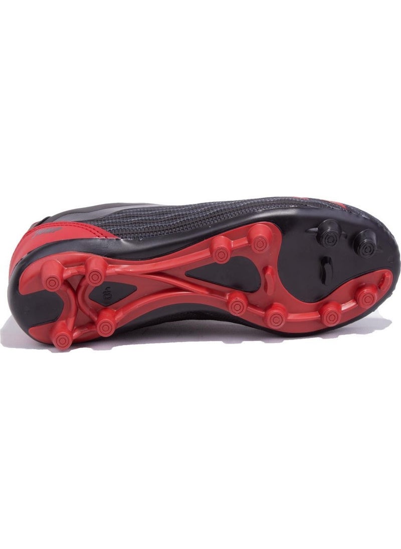 Jump 25850 Black Red Cleat Men's Football Shoes  - Image 4