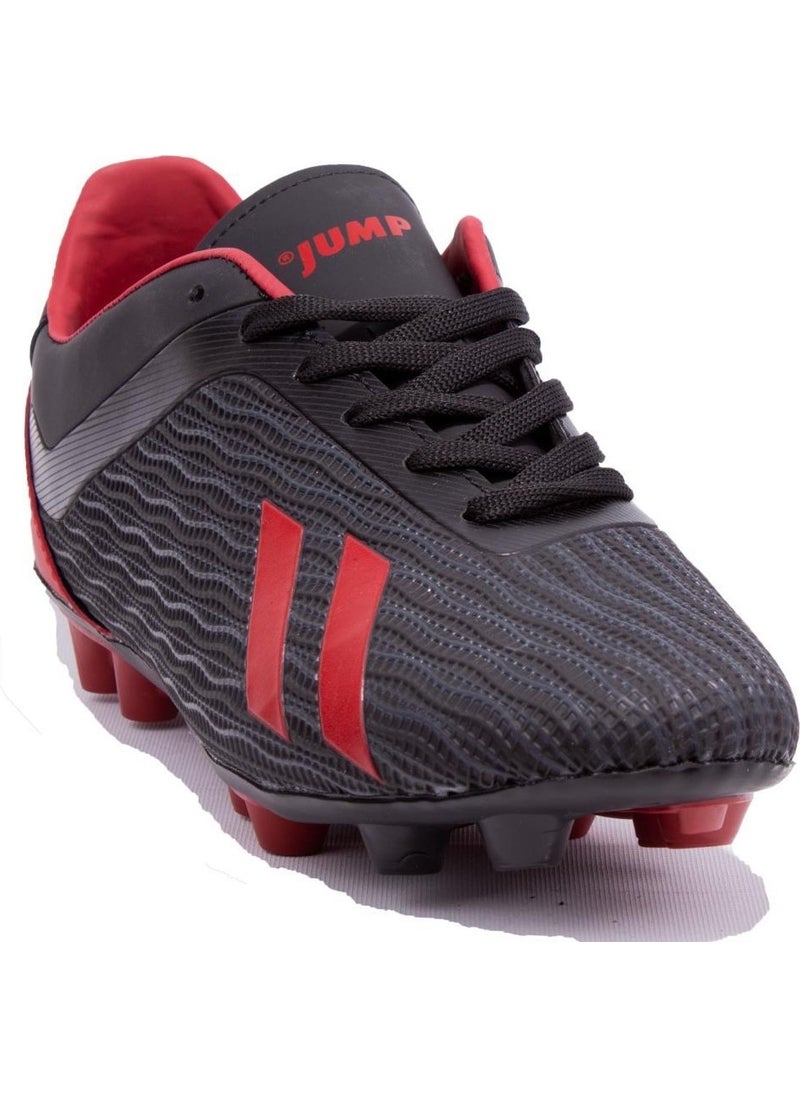 Jump 25850 Black Red Cleat Men's Football Shoes  - Image 2