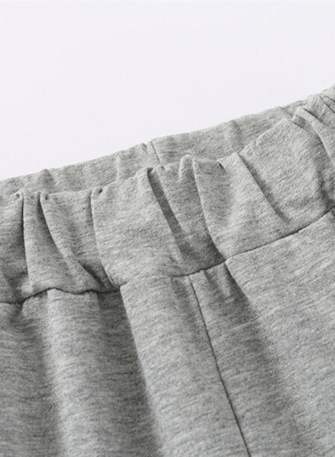 YUNIQEE Grey Regular Fit Mid Rise Printed Shorts