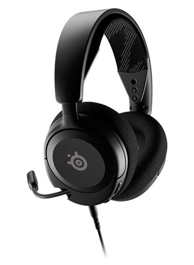 steelseries Steel Series Arctis Nova 1 Multi-System Gaming Headset, Hi-Fi Drivers, 360° Spatial Audio, AirWeave Memory Foam Ear Cushions, Ultra Lightweight, PC, PS5, PS4, Xbox, Black | 61606 - Image 1