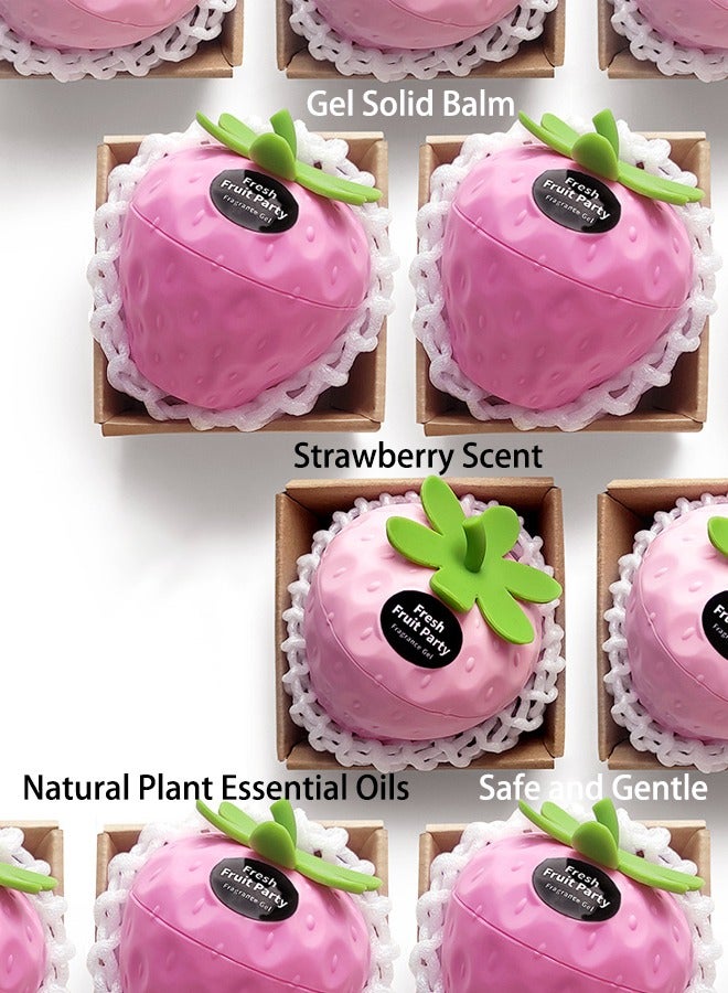 Scented Gel Air Freshener, Super Cute Strawberry Shaped Gift, Made from Natural Plant Essential Oils, Ideal for Living Rooms, Offices, Closets, Cars, Toilets and Bathrooms (Strawberry Flavour) - 120g - Image 2