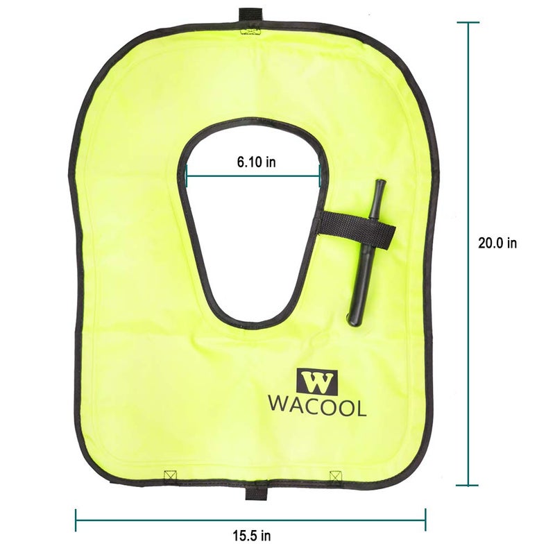 WACOOL Inflatable Snorkel Diving Swimming Scuba Vest Jacket for Adult Youth Kids (Kids, Sky Blue) - Image 2