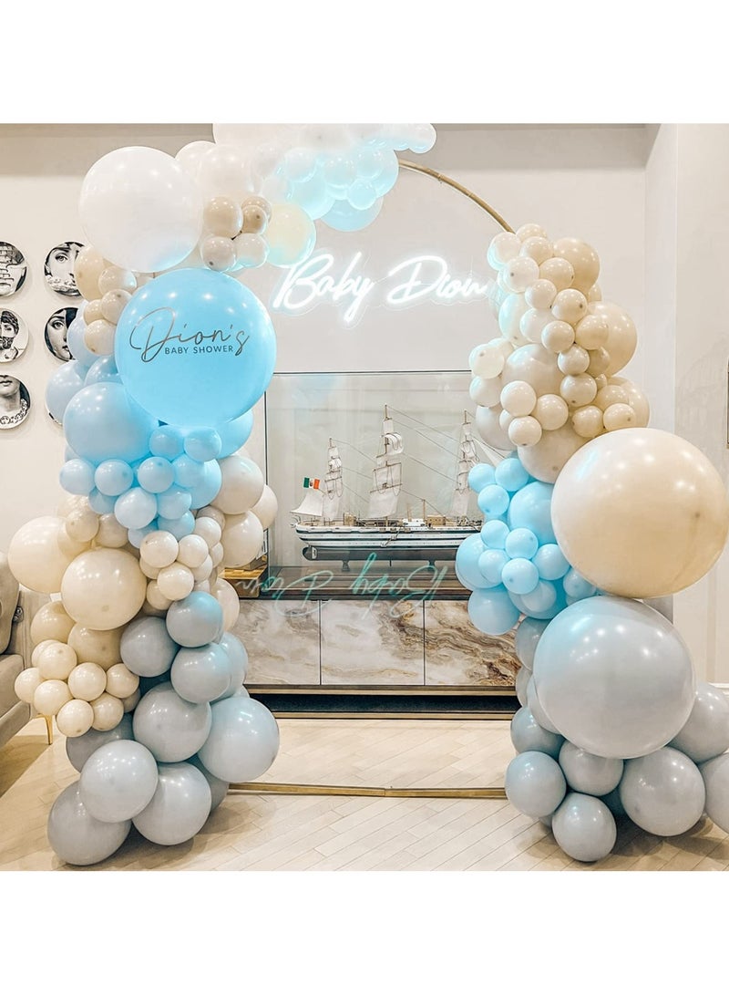 129pcs Sand White Balloons Different Sizes 18 12 10 5 Inches Beige Balloons Garland Arch, White Latex Cream Balloons for Birthday Party Graduation Wedding Anniversary Baby Shower Decoration - Image 4