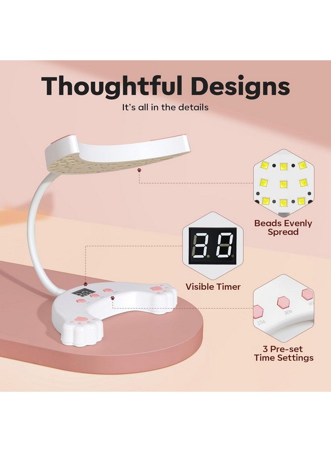 Modelones UV LED Nail Lamp, Gooseneck UV Lamp for Gel x Nails, 48 W Nail Light for Gel Nail Polish with 3 Timers and LCD Display, UV Light for Gel Nails, LED Nail Lamp for Fast Curing - Image 5