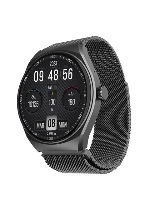 boAt Lunar Comet w/ 1.39" (3.5 cm) HD Display, Advanced Bluetooth Calling, Functional Crown, Multiple Sports Mode,100 Watch Faces, HR & SpO2 Monitoring,IP67, Smart Watch for Men & Women(Metal Grey)
