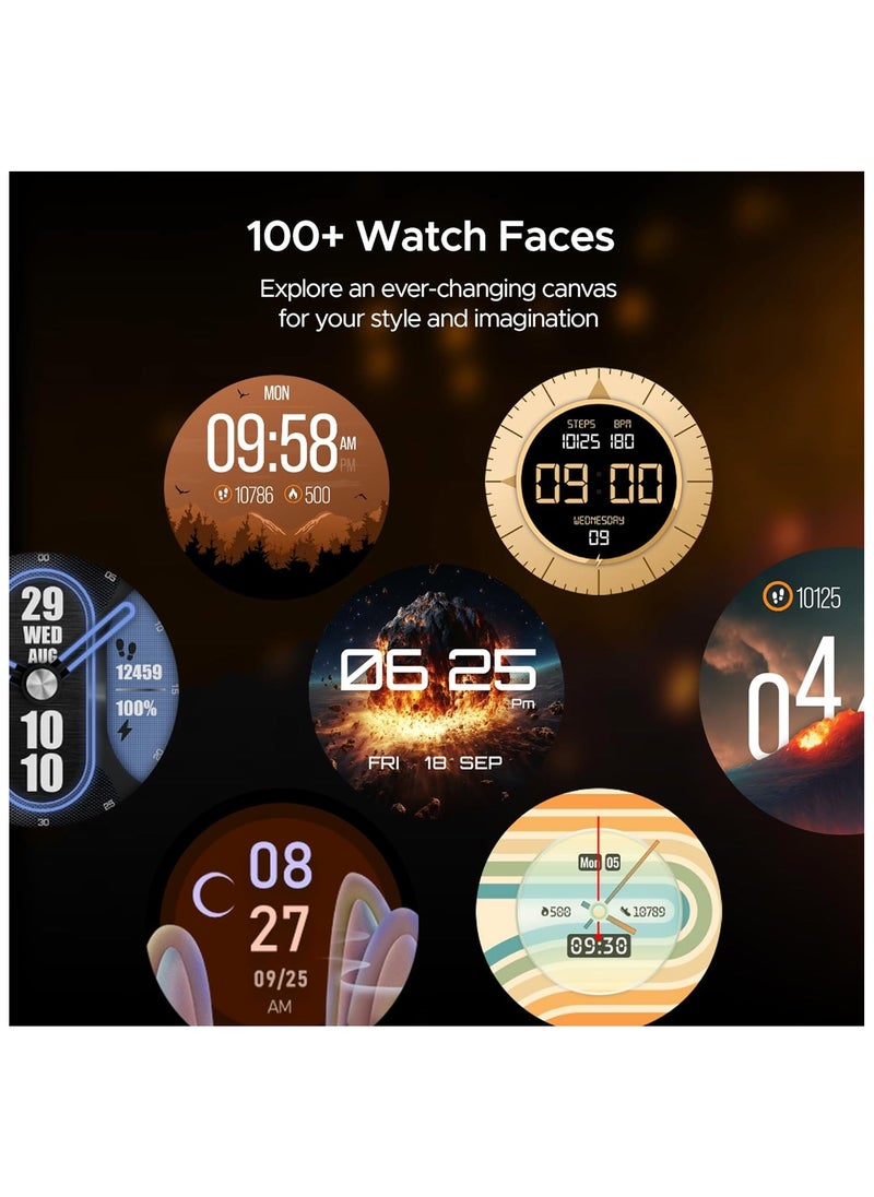 boAt Lunar Comet w/ 1.39" (3.5 cm) HD Display, Advanced Bluetooth Calling, Functional Crown, Multiple Sports Mode,100 Watch Faces, HR & SpO2 Monitoring,IP67, Smart Watch for Men & Women(Metal Grey)