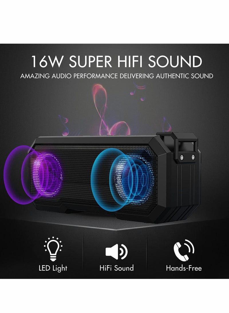 Ultimate Portable Bluetooth Speaker - IPX7 Waterproof, 16W Stereo Sound, Bluetooth 5.0, 12H Playtime for Outdoor Adventures - Image 4