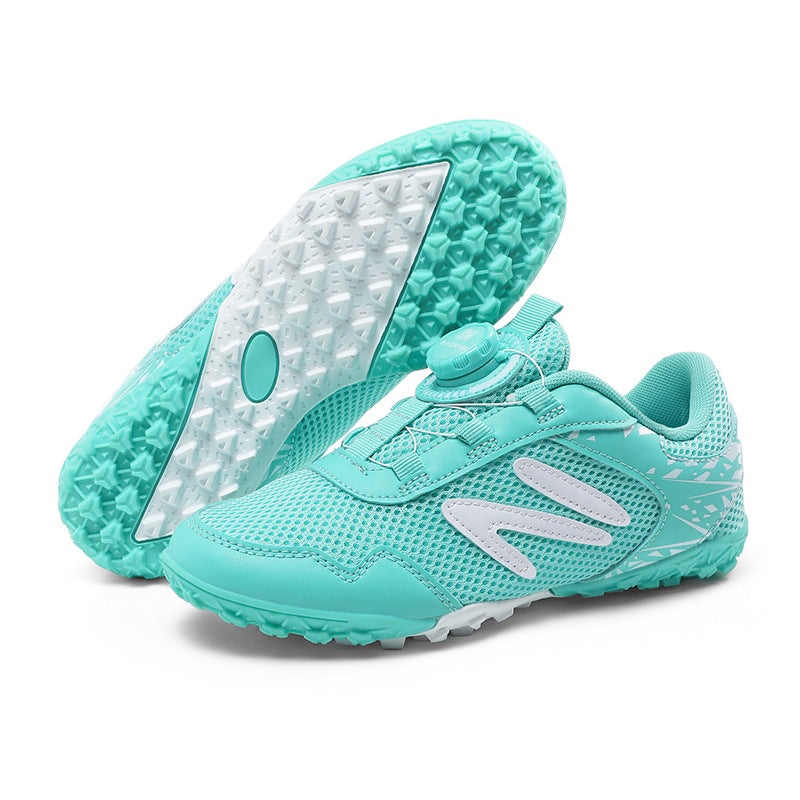 Kids' Soccer Shoes Breathable Mesh Hook-and-Loop TF Studs Unisex Low-Top Training - Image 1