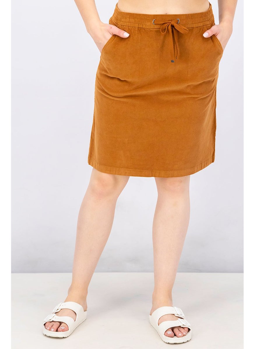 Women Textured Cord Mini Skirt, Brown - pzsku/Z5C48AD7F63F5634ABDB3Z/45/_/1726109132/7ccbbbf9-6683-420b-aac3-4530cbd9542d