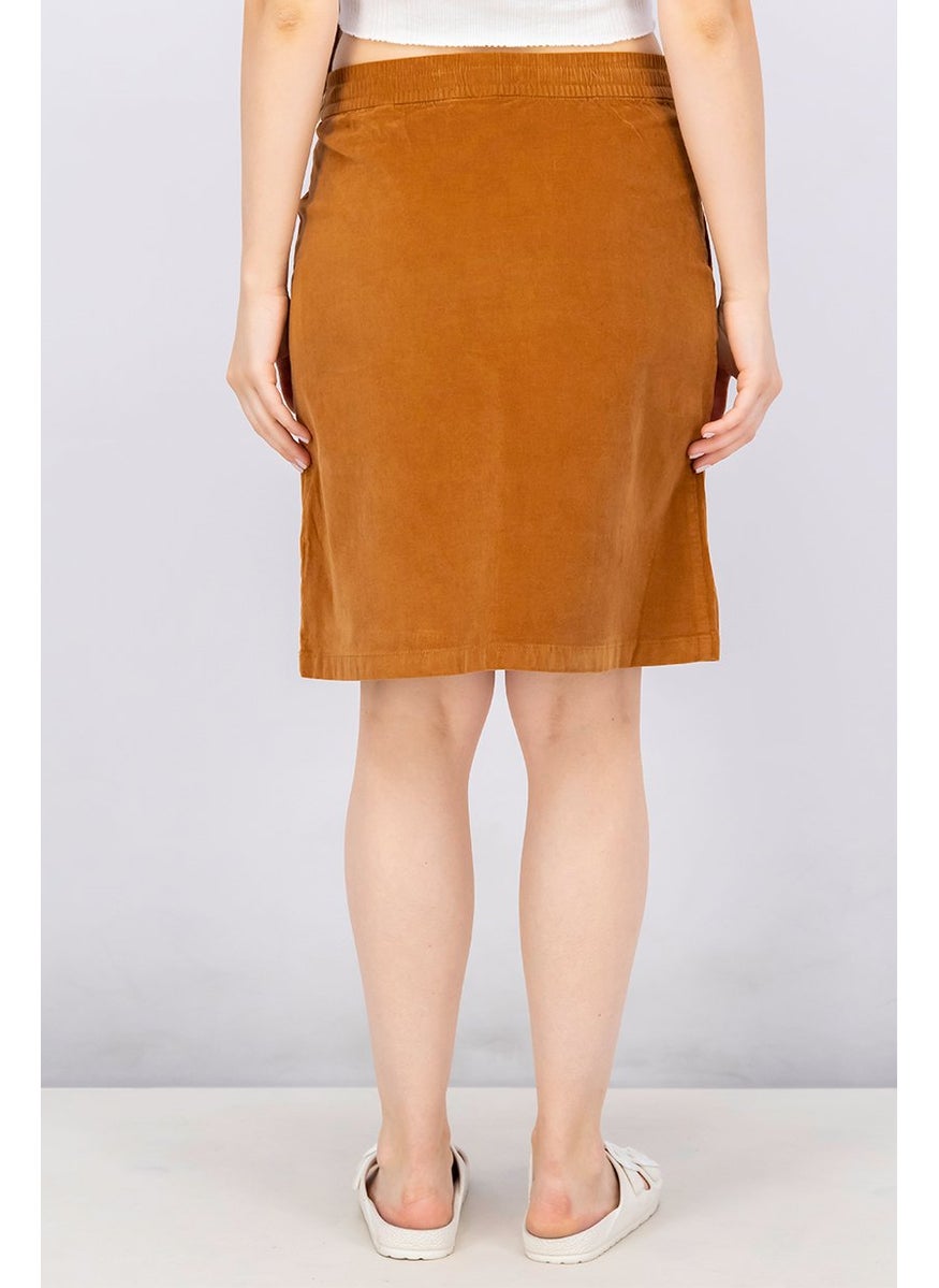 Women Textured Cord Mini Skirt, Brown - pzsku/Z5C48AD7F63F5634ABDB3Z/45/_/1729779042/0225e854-0a63-4445-9fc9-28a4d02469ee