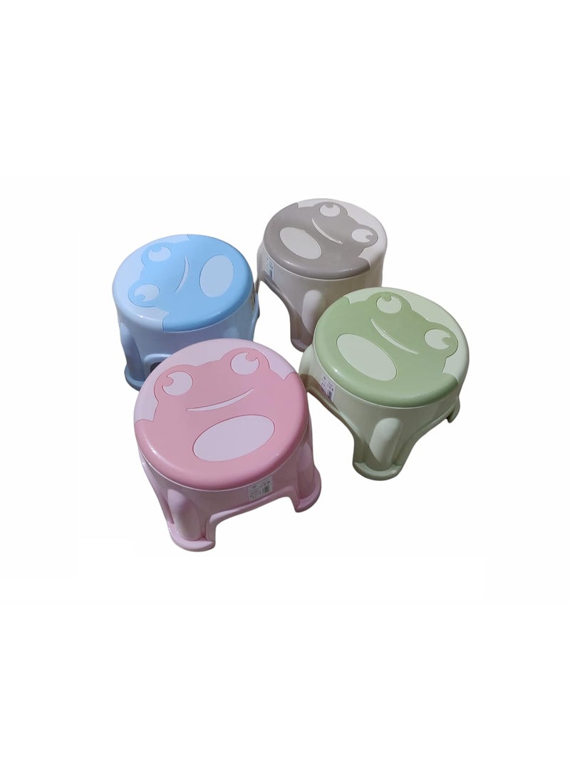 FunBlast FunBlast Sitting Stool - Strong Build Round Shaped Stool for Home, Bathroom & Kitchen (Pack of 4; Pcs 21 cm)  - Image 1