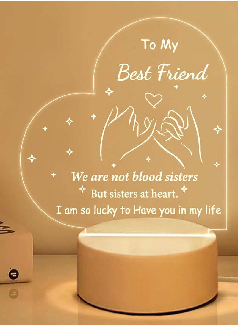 RARELY - Color Gradient Best Friend Birthday Gifts Friendship Gifts Acrylic Night Light - Image 1