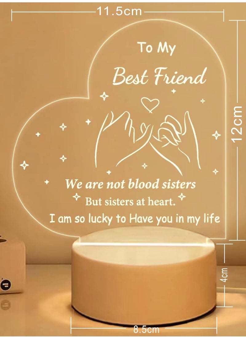 RARELY - Color Gradient Best Friend Birthday Gifts Friendship Gifts Acrylic Night Light - Image 1