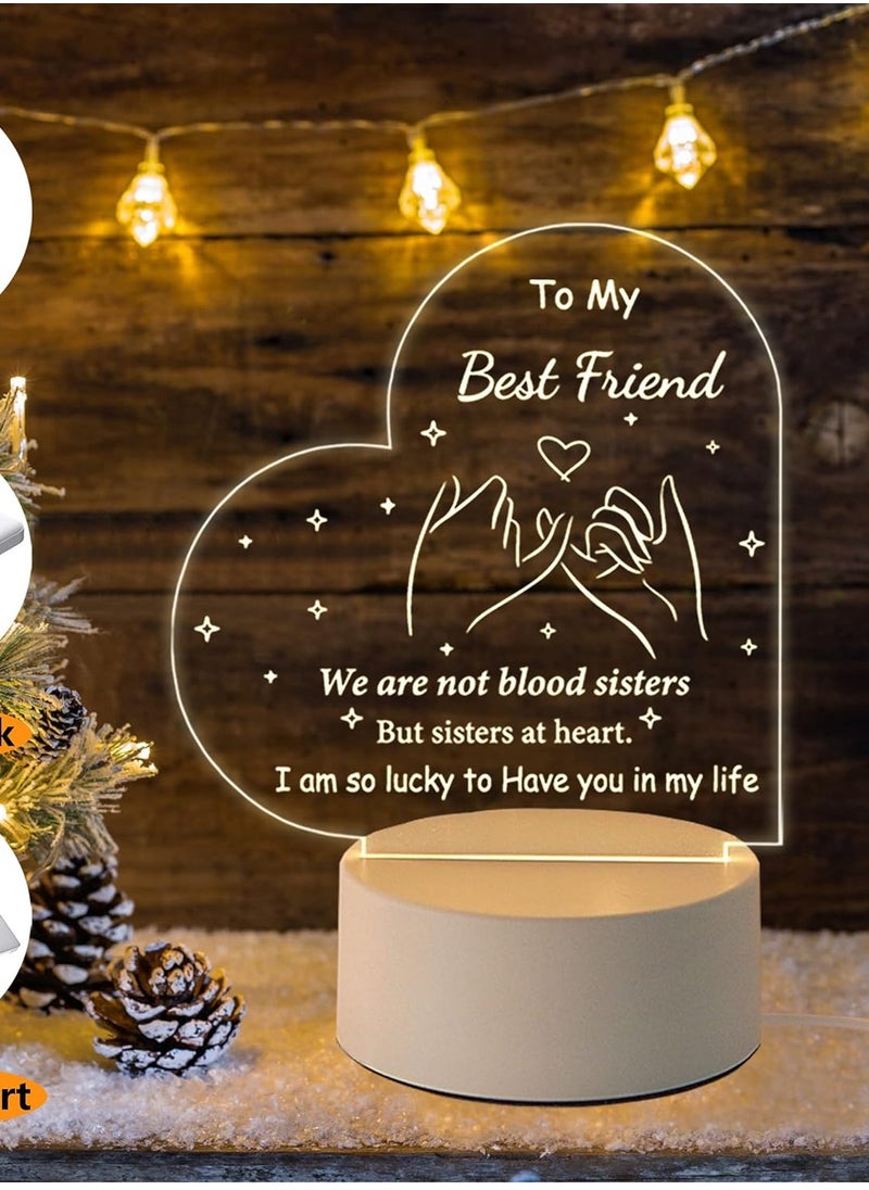RARELY - Color Gradient Best Friend Birthday Gifts Friendship Gifts Acrylic Night Light - Image 1