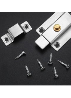 SYOSI 4 Inch Door Locks PCS Garden Gate Stainless Steel Latches Bolt Lock Latch Barrel Sliding with Padlock Hole for Wooden Gates Shed  - Image 2