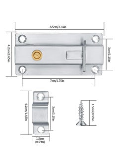 SYOSI 4 Inch Door Locks PCS Garden Gate Stainless Steel Latches Bolt Lock Latch Barrel Sliding with Padlock Hole for Wooden Gates Shed  - Image 4