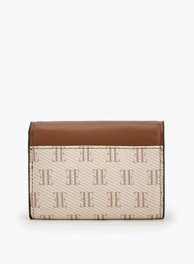 Elle Monogram Wallet With Magnetic Snap Closure