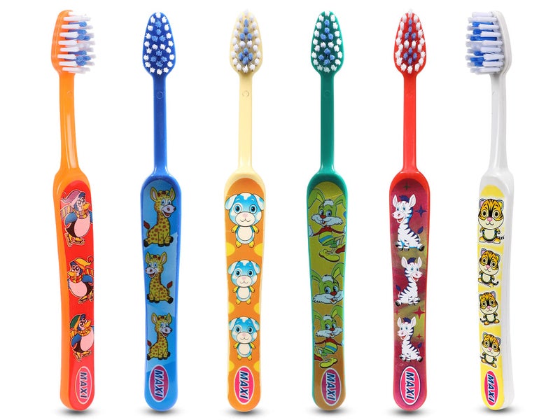 MAXI TomTom Kids Soft bristles Manual Toothbrush, Multicolor (Pack of 12) - Image 4