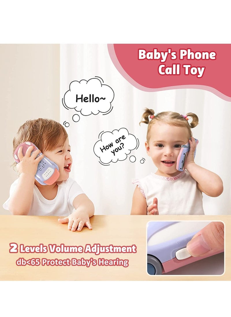 SYOSI - Baby Cell Phone Toy for 1 Year Old Boy, Multi-Function Car Toy with Music Star Projector Kids Pretend Phone for Learn Call Chat Early Education Phone Toy - Image 1