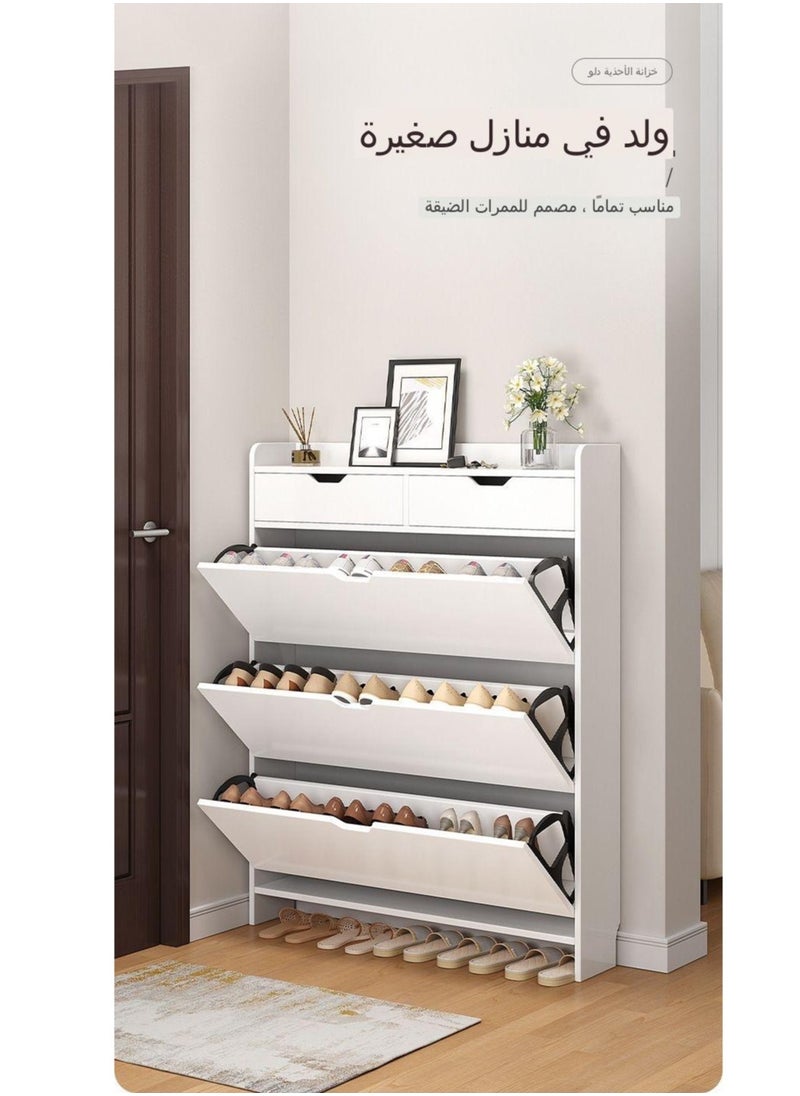 fashionhome - Flip-Flop Shoe Rack Ultra Thin Home Entryway Shoe Cabinet Small Shoes Storage Rack - Image 1