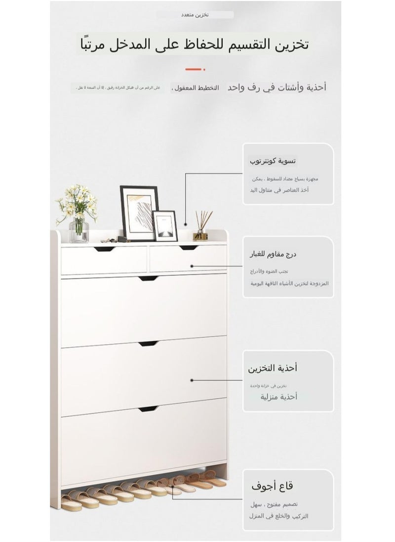 fashionhome - Flip-Flop Shoe Rack Ultra Thin Home Entryway Shoe Cabinet Small Shoes Storage Rack - Image 1