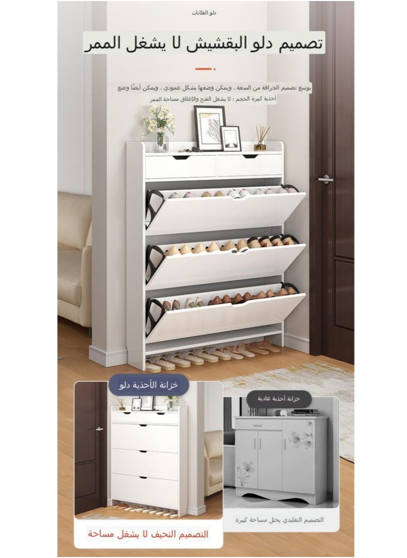 fashionhome - Flip-Flop Shoe Rack Ultra Thin Home Entryway Shoe Cabinet Small Shoes Storage Rack - Image 1
