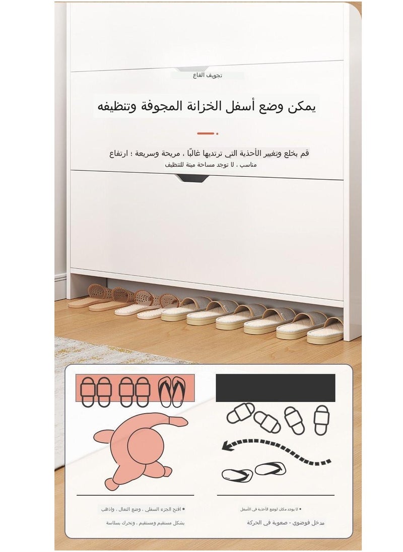 fashionhome - Flip-Flop Shoe Rack Ultra Thin Home Entryway Shoe Cabinet Small Shoes Storage Rack - Image 1