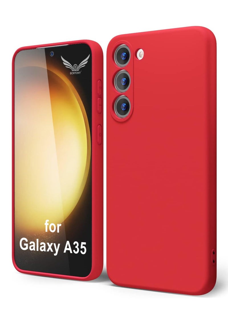 BORTONY Samsung Galaxy A55 Case Cover Flexible Soft Silicone Slim Fit Case for Galaxy A55 Anti Scratch with Inside Microfiber Lining Shockproof Protective Phone Case for Galaxy A55 Case 6.6 inch - Image 1