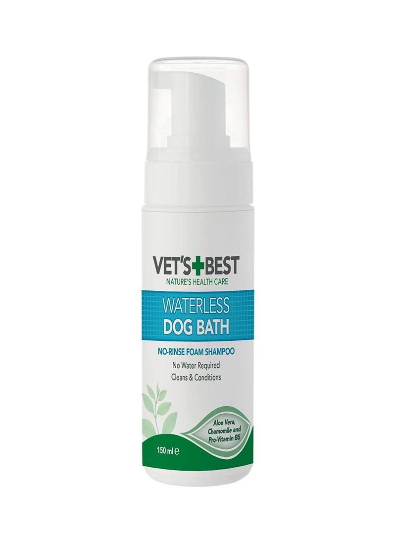 Vet's Best Waterless Dog Bath No Rinse Dry Shampoo for Dogs Natural Formula Refreshes Coat and Controls Odour Between Baths 150ml  - Image 1