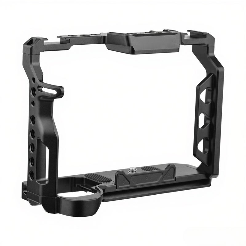 Aluminum Alloy Camera Cage with 1/4 Inch Screws Holes Cold Shoe Mounts Replacement for Sony A7 IV - Image 1