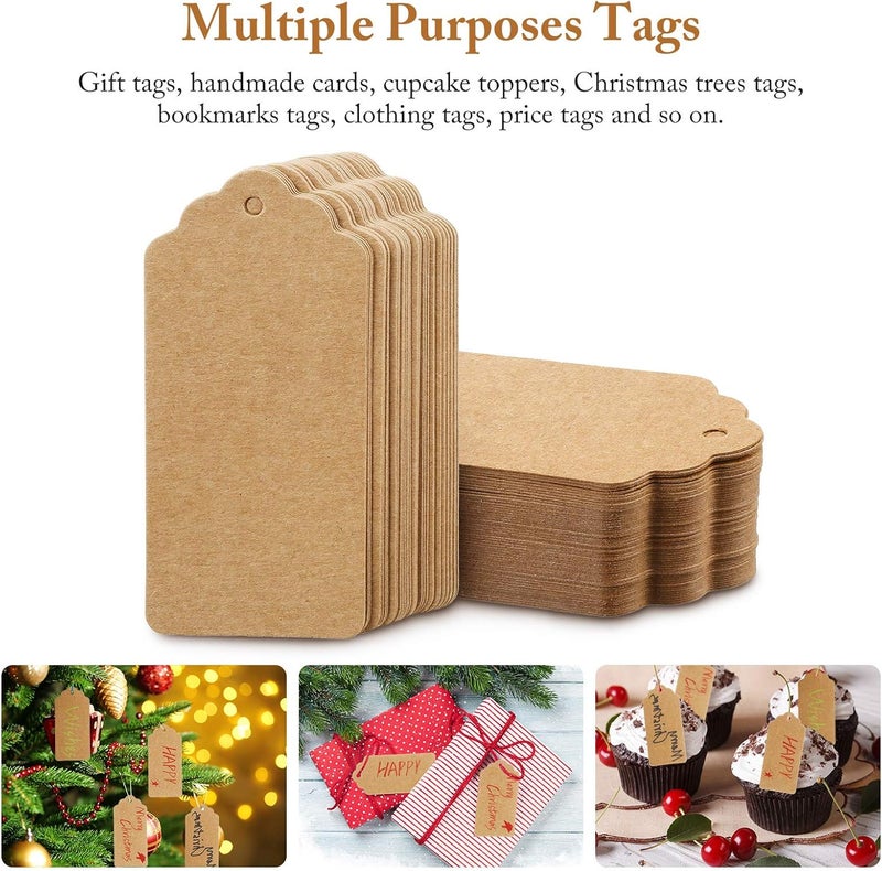 Shappy 3 Rolls 492 Feet Raffia Paper Ribbon for Gift Wrapping Raffia Twine with 50 Pieces Kraft Paper Tags for Halloween Christmas Craft DIY Wrapping(Red, Green, Natural) - Image 5