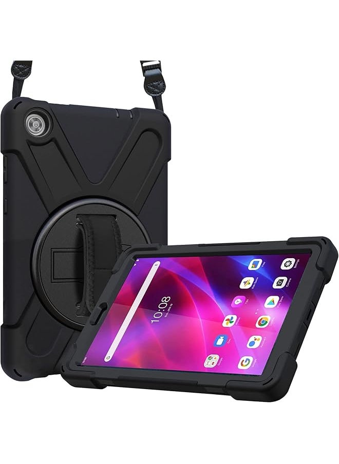 Procases - For Lenovo Tab M8 Gen 3 2022 M8 Hd Lte M8 Hd 2Nd Gen Rugged Heavy Duty Shockproof Rotating Kickstand Protective Cover For Lenovo Tab M8 Hd Gen 3 Hd Lte Hd M8 2Nd Gen -Black - Image 1
