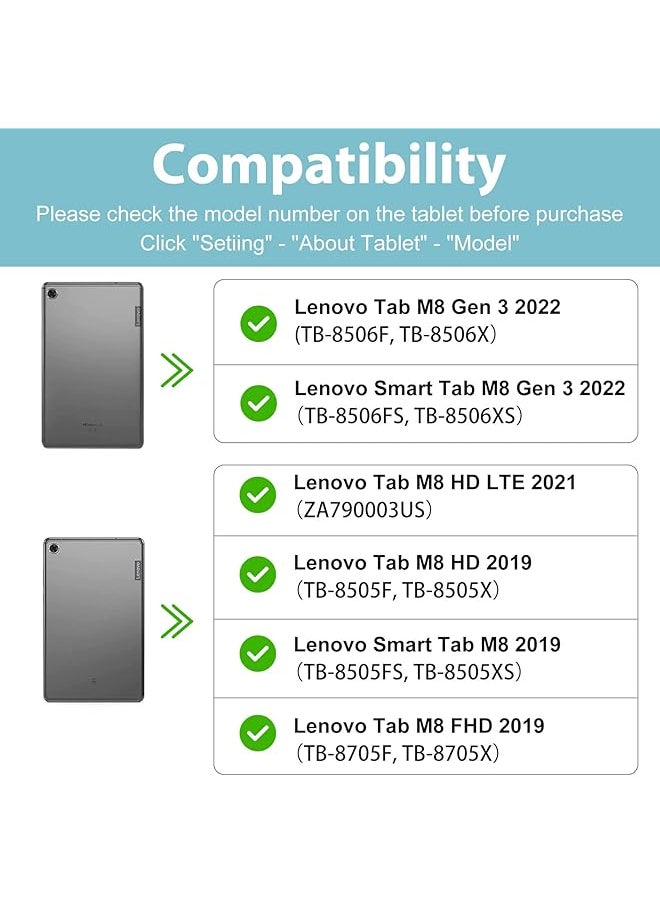 Procases - For Lenovo Tab M8 Gen 3 2022 M8 Hd Lte M8 Hd 2Nd Gen Rugged Heavy Duty Shockproof Rotating Kickstand Protective Cover For Lenovo Tab M8 Hd Gen 3 Hd Lte Hd M8 2Nd Gen -Black - Image 1